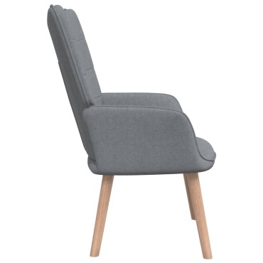 vidaXL Πολυθρόνα Relax Ανοιχτό Γκρι Υφασμάτινη 61,5x69x95,5cm 1 τεμ.