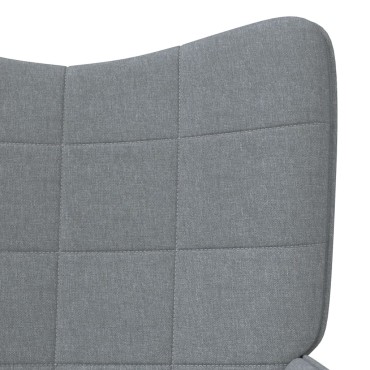 vidaXL Πολυθρόνα Relax Ανοιχτό Γκρι Υφασμάτινη 61,5x69x95,5cm 1 τεμ.