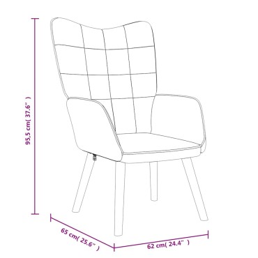 vidaXL Πολυθρόνα Relax Μαύρη Υφασμάτινη 61,5x69x95,5cm 1 τεμ.