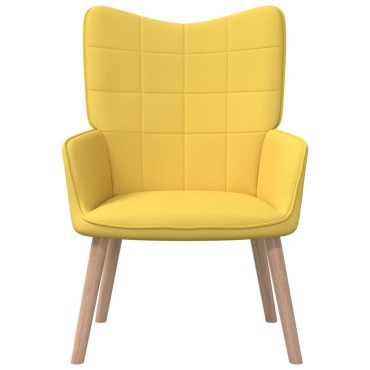 vidaXL Πολυθρόνα Relax Κίτρινο Μουσταρδί Υφασμάτινη 61,5x69x95,5cm 1 τεμ.