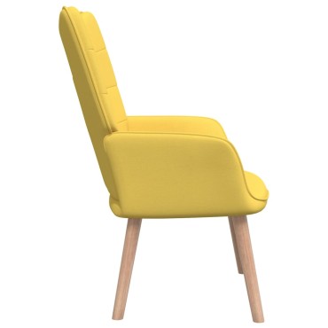 vidaXL Πολυθρόνα Relax Κίτρινο Μουσταρδί Υφασμάτινη 61,5x69x95,5cm 1 τεμ.