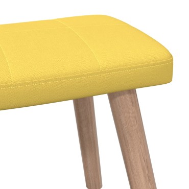vidaXL Πολυθρόνα Relax Κίτρινη Μουσταρδί Υφασμάτινη με Σκαμπό 61,5x69x95,5cm 1 τεμ.