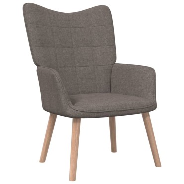 vidaXL Πολυθρόνα Relax Taupe Υφασμάτινη με Σκαμπό 61,5x69x95,5cm 1 τεμ.