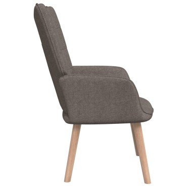 vidaXL Πολυθρόνα Relax Taupe Υφασμάτινη με Σκαμπό 61,5x69x95,5cm 1 τεμ.