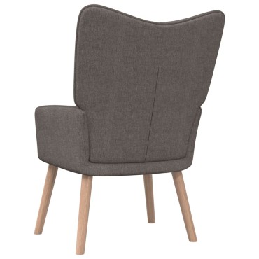 vidaXL Πολυθρόνα Relax Taupe Υφασμάτινη με Σκαμπό 61,5x69x95,5cm 1 τεμ.