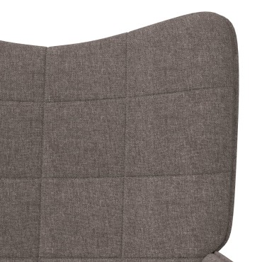 vidaXL Πολυθρόνα Relax Taupe Υφασμάτινη με Σκαμπό 61,5x69x95,5cm 1 τεμ.