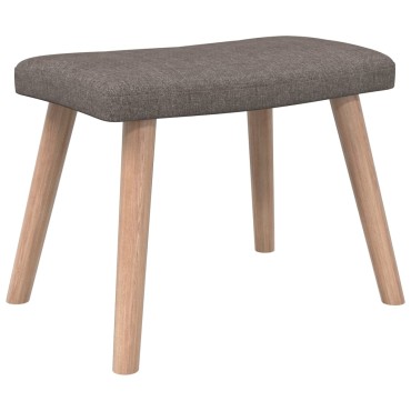 vidaXL Πολυθρόνα Relax Taupe Υφασμάτινη με Σκαμπό 61,5x69x95,5cm 1 τεμ.