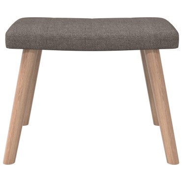 vidaXL Πολυθρόνα Relax Taupe Υφασμάτινη με Σκαμπό 61,5x69x95,5cm 1 τεμ.