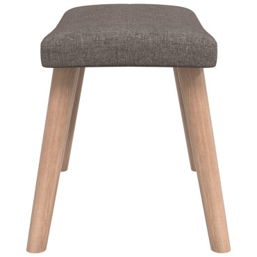 vidaXL Πολυθρόνα Relax Taupe Υφασμάτινη με Σκαμπό 61,5x69x95,5cm 1 τεμ.