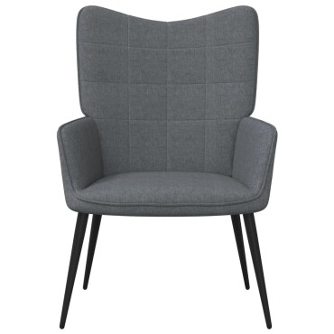 vidaXL Πολυθρόνα Relax Σκούρο Γκρι Υφασμάτινη 61x70x96,5cm 1 τεμ.