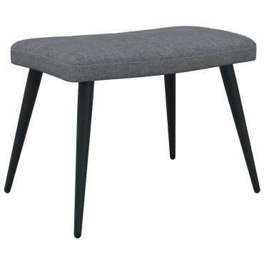 vidaXL Πολυθρόνα Relax Σκούρο Γκρι Υφασμάτινη με Σκαμπό 61x70x96,5cm 1 τεμ.