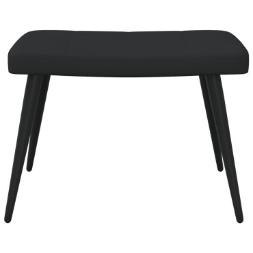 vidaXL Πολυθρόνα Relax Μαύρη Υφασμάτινη με Σκαμπό 61x70x96,5cm 1 τεμ.
