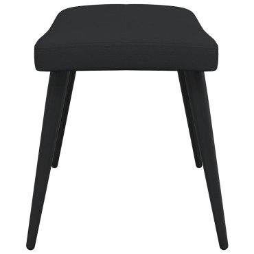 vidaXL Πολυθρόνα Relax Μαύρη Υφασμάτινη με Σκαμπό 61x70x96,5cm 1 τεμ.