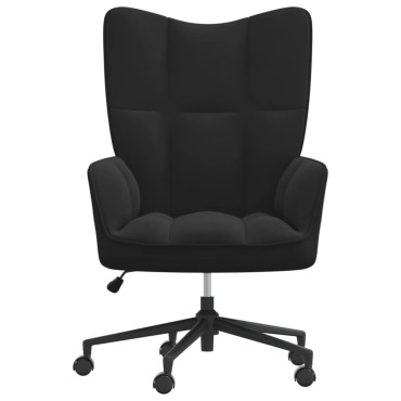 vidaXL Πολυθρόνα Relax Μαύρη Βελούδινη 61,5x69x(94,5-102)cm 1 τεμ.