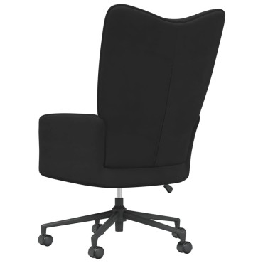 vidaXL Πολυθρόνα Relax Μαύρη Βελούδινη 61,5x69x(94,5-102)cm 1 τεμ.