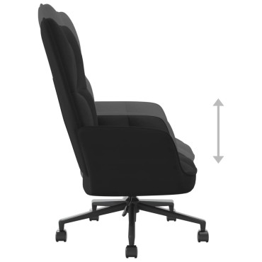 vidaXL Πολυθρόνα Relax Μαύρη Βελούδινη 61,5x69x(94,5-102)cm 1 τεμ.