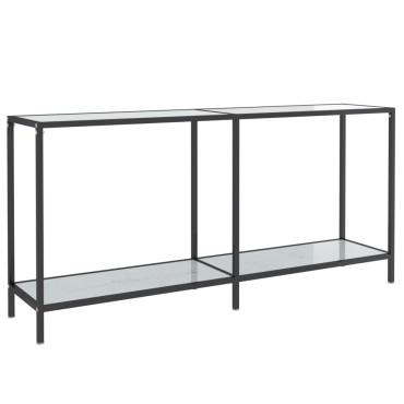 vidaXL Τραπέζι Κονσόλα Λευκό 160x35x75,5cm από Ψημένο Γυαλί 1 τεμ.