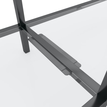 vidaXL Τραπέζι Κονσόλα Διαφανές 180x35x75,5cm από Ψημένο Γυαλί 1 τεμ.