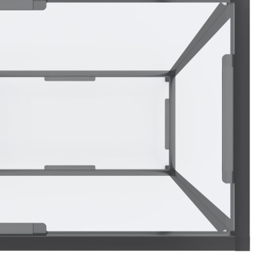 vidaXL Τραπέζι Κονσόλα Διαφανές 180x35x75,5cm από Ψημένο Γυαλί 1 τεμ.