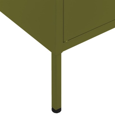 vidaXL Ντουλάπι Αποθήκευσης Πράσινο Λαδί 80x35x101,5cm από Ατσάλι 1 τεμ.