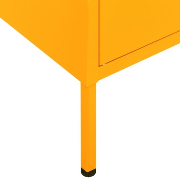 vidaXL Ντουλάπι Αποθήκευσης Μουσταρδί 80x35x101,5cm από Ατσάλι 1 τεμ.