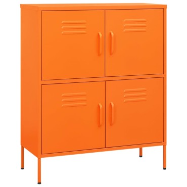 vidaXL Ντουλάπι Αποθήκευσης Πορτοκαλί 80x35x101,5cm από Ατσάλι 1 τεμ.