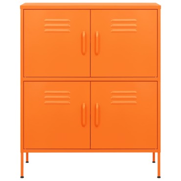 vidaXL Ντουλάπι Αποθήκευσης Πορτοκαλί 80x35x101,5cm από Ατσάλι 1 τεμ.