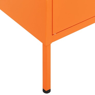 vidaXL Ντουλάπι Αποθήκευσης Πορτοκαλί 80x35x101,5cm από Ατσάλι 1 τεμ.