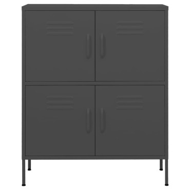 vidaXL Ντουλάπι Αποθήκευσης Ανθρακί 80x35x101,5cm από Ατσάλι 1 τεμ.