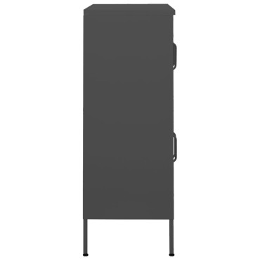 vidaXL Ντουλάπι Αποθήκευσης Ανθρακί 80x35x101,5cm από Ατσάλι 1 τεμ.