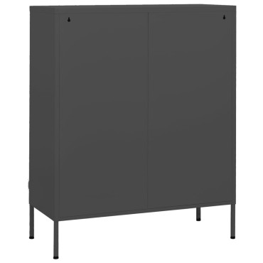 vidaXL Ντουλάπι Αποθήκευσης Ανθρακί 80x35x101,5cm από Ατσάλι 1 τεμ.