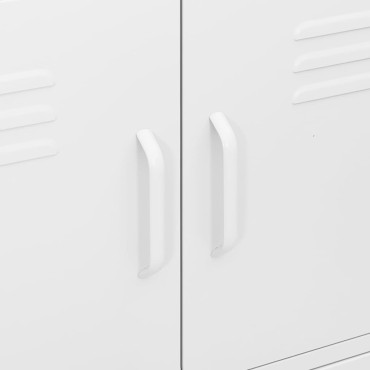 vidaXL Ντουλάπι Αποθήκευσης Λευκό 80x35x101,5cm από Ατσάλι 1 τεμ.