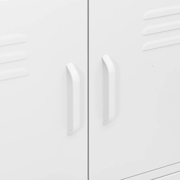 vidaXL Ντουλάπι Αποθήκευσης Λευκό 80x35x101,5cm από Ατσάλι 1 τεμ.