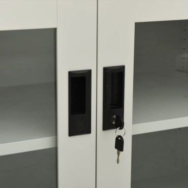vidaXL Ντουλάπα Γραφείου 90x40x70cm Ανοιχτό Γκρι Ατσάλινη 1 τεμ.