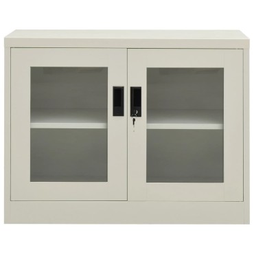 vidaXL Ντουλάπα Γραφείου 90x40x70cm Ανοιχτό Γκρι Ατσάλινη 1 τεμ.