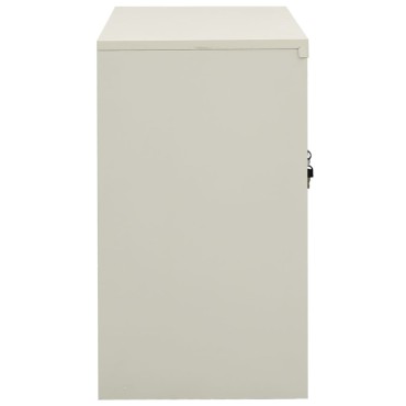 vidaXL Ντουλάπα Γραφείου 90x40x70cm Ανοιχτό Γκρι Ατσάλινη 1 τεμ.