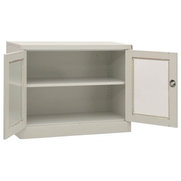 vidaXL Ντουλάπα Γραφείου 90x40x70cm Ανοιχτό Γκρι Ατσάλινη 1 τεμ.
