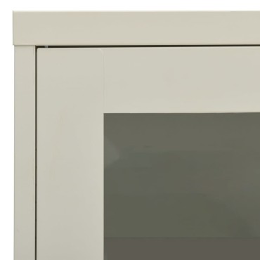 vidaXL Ντουλάπα Γραφείου 90x40x70cm Ανοιχτό Γκρι Ατσάλινη 1 τεμ.