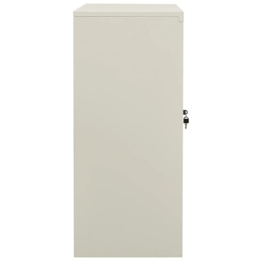 vidaXL Ντουλάπα Γραφείου 90x40x90cm Ανοιχτό Γκρι Ατσάλινη 1 τεμ.
