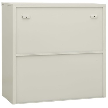 vidaXL Ντουλάπα Γραφείου 90x40x90cm Ανοιχτό Γκρι Ατσάλινη 1 τεμ.