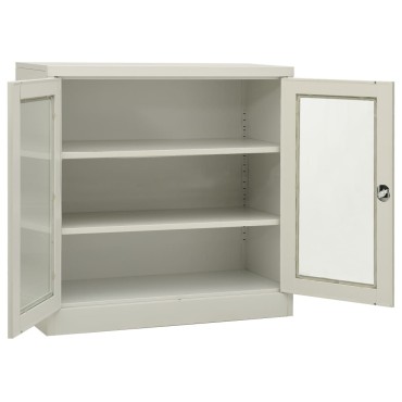 vidaXL Ντουλάπα Γραφείου 90x40x90cm Ανοιχτό Γκρι Ατσάλινη 1 τεμ.