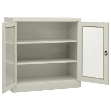 vidaXL Ντουλάπα Γραφείου 90x40x90cm Ανοιχτό Γκρι Ατσάλινη 1 τεμ.