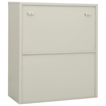 vidaXL Ντουλάπα Γραφείου 90x40x105cm Ανοιχτό Γκρι Ατσάλινη 1 τεμ.