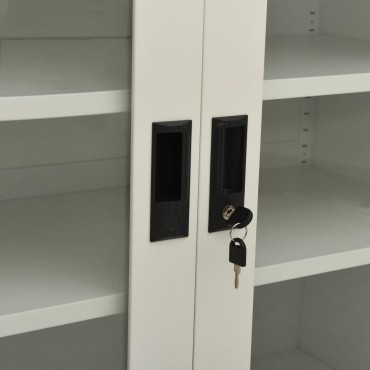 vidaXL Ντουλάπα Γραφείου 90x40x105cm Ανοιχτό Γκρι Ατσάλινη 1 τεμ.