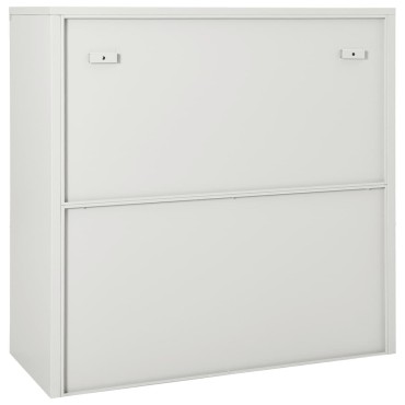 vidaXL Ντουλάπι με Συρόμενη Πόρτα Ανοιχτό Γκρι 90x40x90cm Ατσάλινο 1 τεμ.