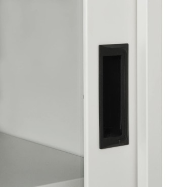vidaXL Ντουλάπι με Συρόμενη Πόρτα Ανοιχτό Γκρι 90x40x90cm Ατσάλινο 1 τεμ.
