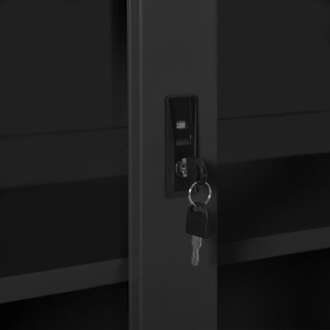 vidaXL Ντουλάπι με Συρόμενη Πόρτα Ανθρακί 90x40x90cm Ατσάλινο 1 τεμ.
