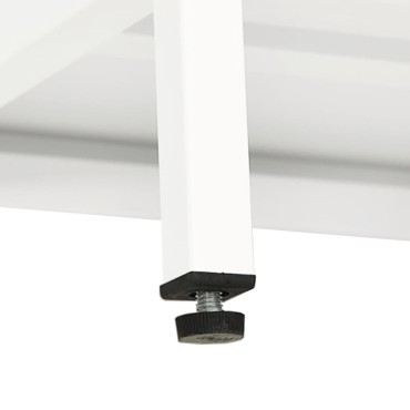 vidaXL Έπιπλο Τηλεόρασης Λευκό 90x30x44cm από Ατσάλι και Γυαλί