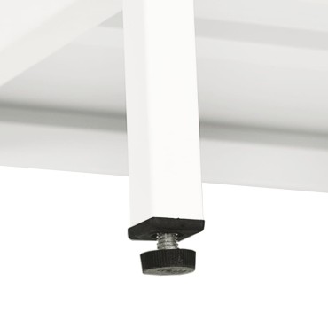 vidaXL Έπιπλο Τηλεόρασης Λευκό 105x35x52cm από Ατσάλι και Γυαλί