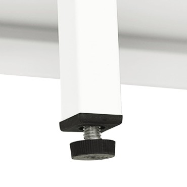 vidaXL Μπουφές Λευκός 105x35x70cm από Ατσάλι και Γυαλί 1 τεμ.